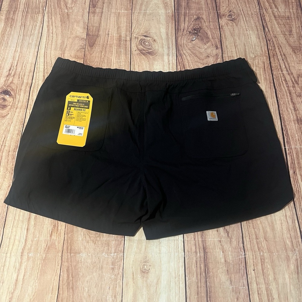 Carhartt Shorts Womens XXL Black Force Relaxed Fit 5 Pockets Ripstop 5" NWT